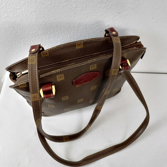 💥FINAL PRICE💥 Texier Vintage Brown Leather Logo Shoulder Bag Tote - Picture 6 of 12